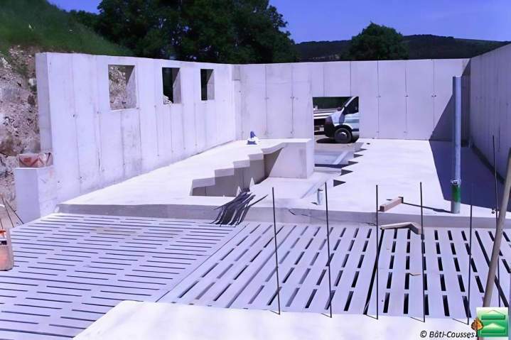 Construction d'infrastructures autour de la stabulation Occitanie